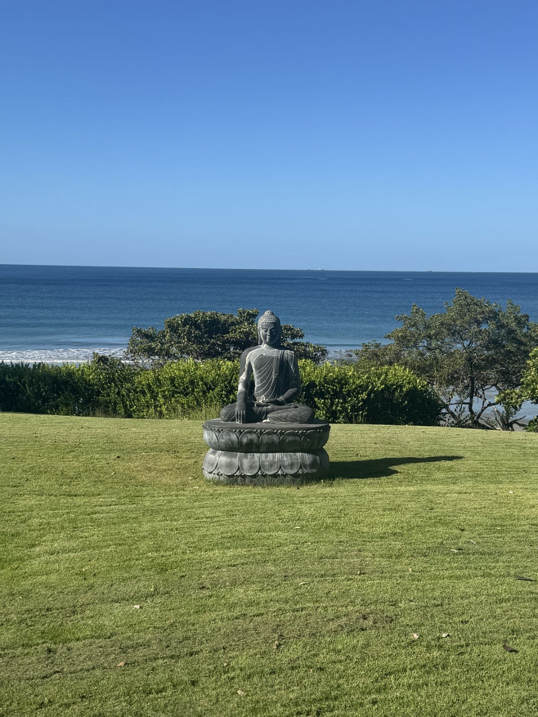 A Buddha overlooking the ocean in Costa Rica